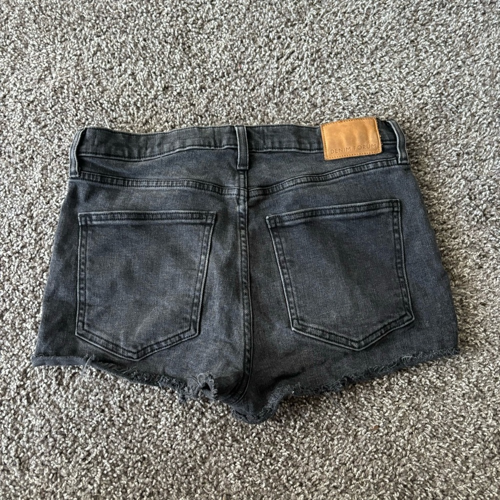 Aritzia Black Washed Denim Booty Shorts - Picture 3 of 3